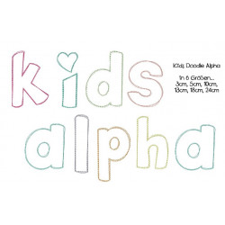 Stickserie - Kids Doodle Alpha Schriftart